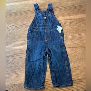 NWT OshKosh B'gosh Carter’s Toddler Denim Lined Overalls 18 Months